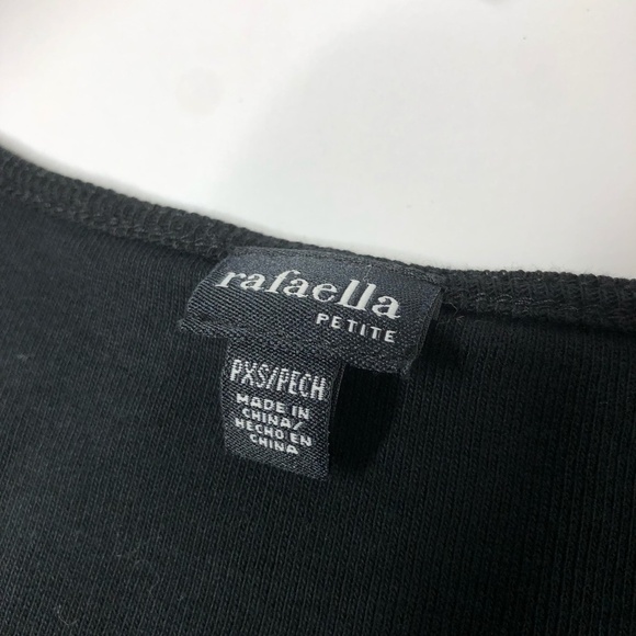 Rafaella Petite XS Black Tank with Gold Chain Neckline Detail - Picture 5 of 10